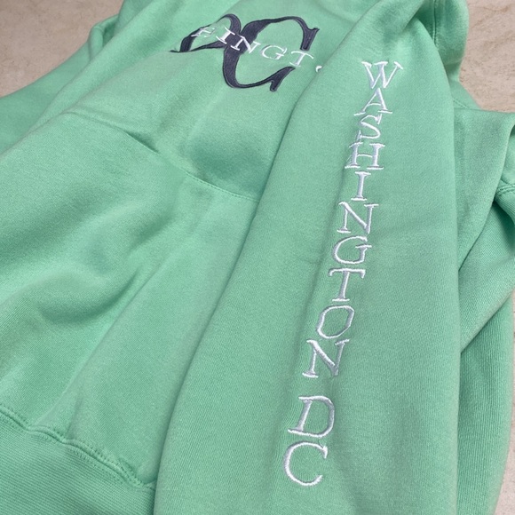 Lime Green Washington D.C. Hood Sweatshirt - Picture 3 of 8